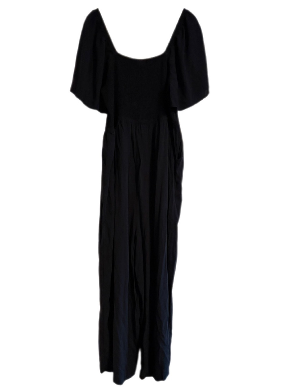 Torrid Size 3 Black Smocked Flutter Sleeve Jumpsuit